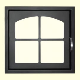 Печная дверь ДК555-1К сталь термостойкое стекло